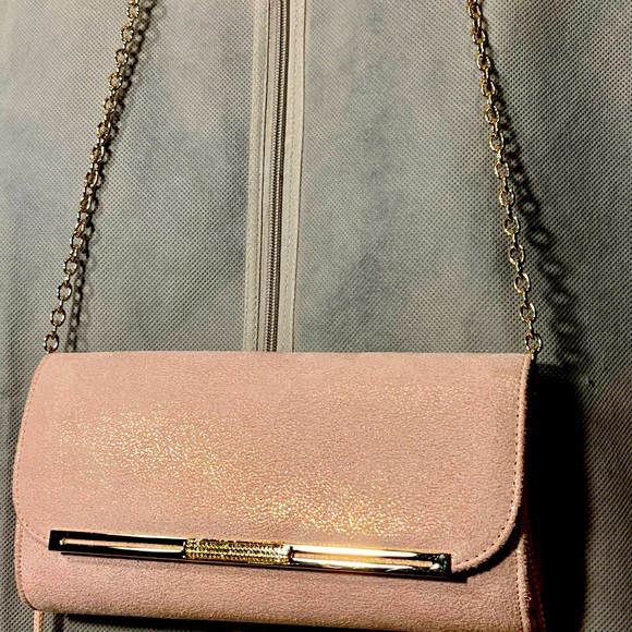 Kate Landry Handbags - Nice little  pink shimmer evening bag.
